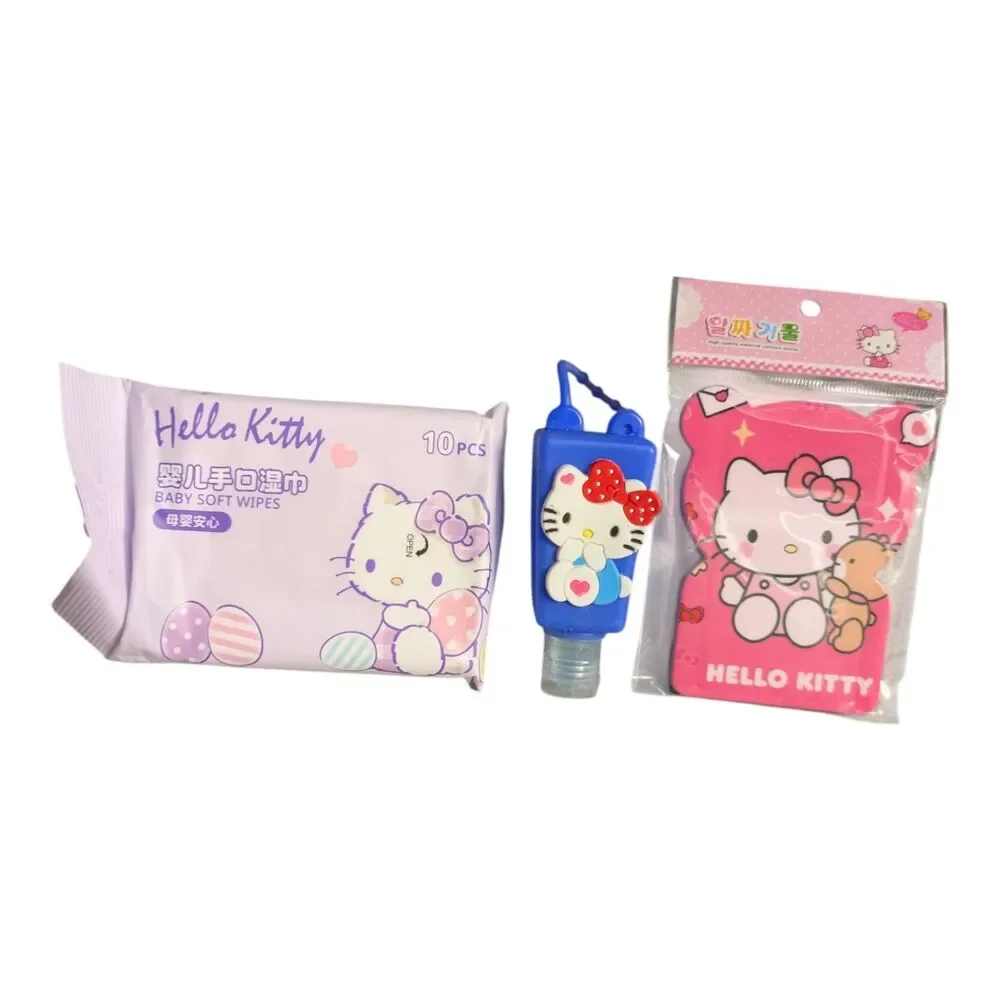 Hello Kitty Bundle Mirror + Hand Sanitizer Holder + Wipes - Picture 3 of 6